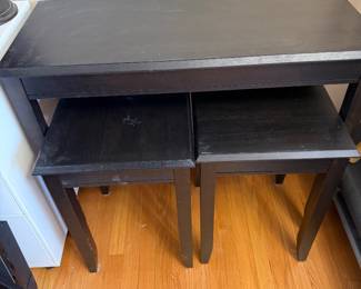 Vintage IKEA Entry Table with 2 Stools