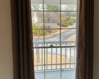 Brown Door And Window Curtains