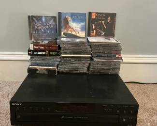 Sony 5 Disc CD Player And CDs