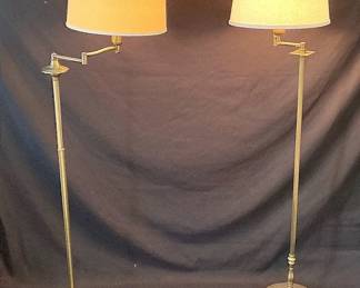 Two Tall Brass Lamps
