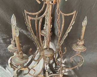 Antiqued Metal Chandelier