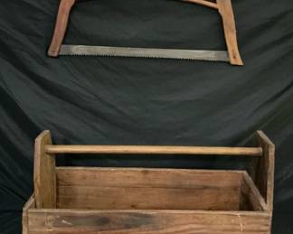 Vintage Wooden Tool Tote