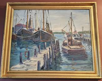 Joseph Hartranft (1890-1982) Narragansett School oil on board.