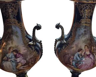 Sevres Louis XVI style lamps.
