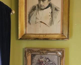 1852 lithograph "Napoleon Abdicating" by Emile Lassalle, after a painting by Paul De Laroche (1797-1856).