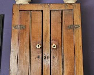 Wonderful Primitive Antique Pine Wall Cabinet.