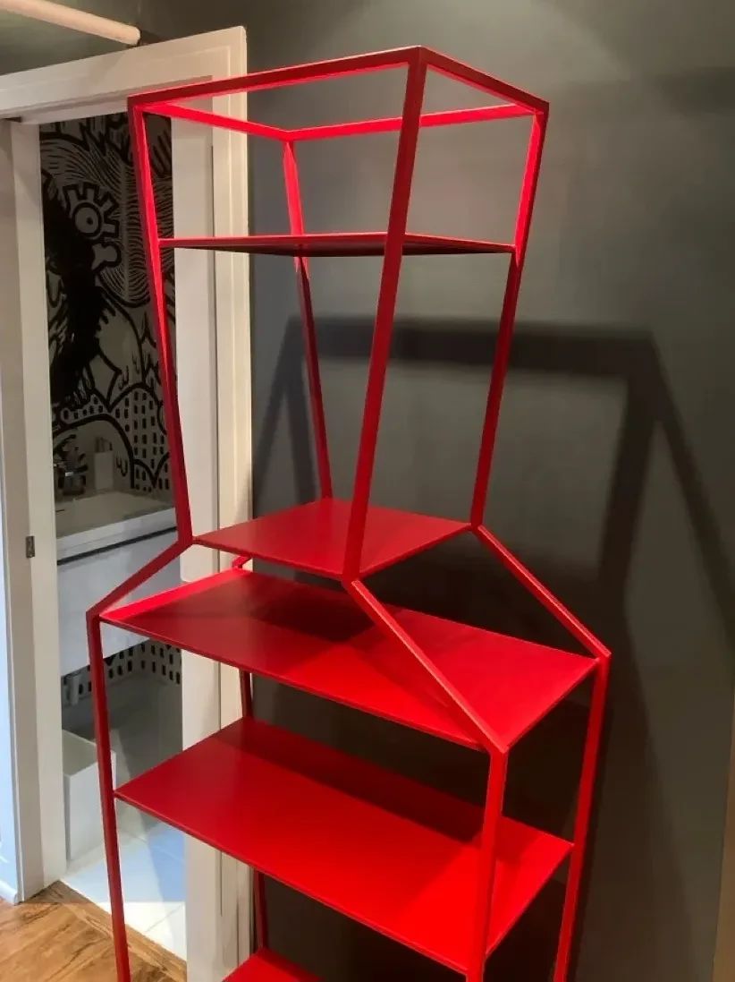 Bonaldo June Red Metal Shelving Unit