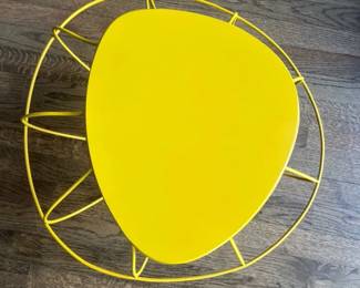 Roche Bobois Yellow Wire Occasional Table