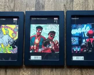 3 Framed Marvel Variant Edition 1 Hip Hop Covers Inc Deadpool