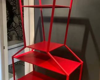 Bonaldo June Red Metal Shelving Unit