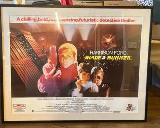 Vintage Original Blade Runner Mounted  Framed Movie Poster