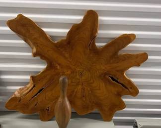 LiveEdge Wood Wall Hanging  Bowling Pin Made of Bowling Alley