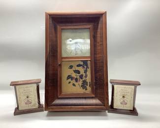 2 SMALL CARRIAGE CLOCKS BY SUDBERRY HOUSE AND ANSONIA CLOCK THAT HAS BEEN REPLACED WITH BATTERY MECHANISM