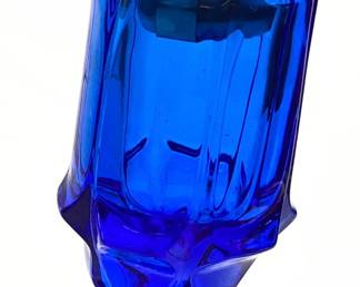 1960s FENTON VALENCIA BLUE GLASS TABLETOP LIGHTER