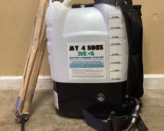 MY 4 SONS BATTERY POWERED SPRAYER M4 SERIES RECHARGEABLE 4 GALLON BACKPACK SPRAYER