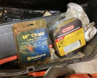 LAWN AND GARDEN EQUIPMENT HUSQVARNA 345, POULAN 50cc CHAINSAWS. CRAFTSMAN GAS TRIMMER. EXTRA CHAINS FOR SAWS. NO SHIPPING PICKUP ONLY