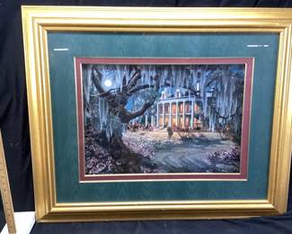 ROBERTA WESLEY MOONLIGHT & LACE FRAMED PRINT NO SHIPPING PICKUP ONLY