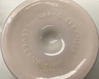 NAPCO PINK MILK GLASS VASE, 2 INDIANA MILK GLASS TEA CUP, 2 FOSTED BOWLS ALL WITH HARVEST GRAPE DESIGN