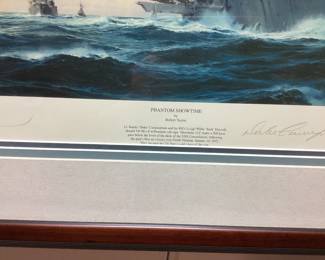 SIGNED FRAMED ROBERT TAYLOR PHANTOM SHOWTIME ART THIS PRINT FEATURES THE SIGNATURES OF THE ARTIST ROBERT TAYLOR AND Lt. RANDY â€˜DUKEâ€™ CUNNINGHAM AND Lt.(jg) WILLIE â€˜IRISHâ€™ DRISCOLL. DUKE AND WILLIE WERE THE U.S. NAVY ACES OF WAR DURING VIETNAM WAR. LIMITED EDITION 315/800. 39x28 NO SHIPPING PICKUP ONLY