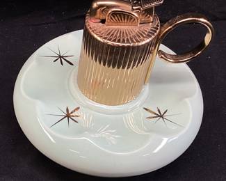 MID CENTURY EVANS FINE CHINA TABLETOP LIGHTER