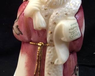 FENTON ART GLASS OLD WORLD SANTA 8in HAND PAINTED-LTD #631/3750