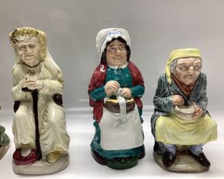 7 WOOD & SONS ENGLAND THE CHARLES DICKENS TOBY MUG COLLECTION