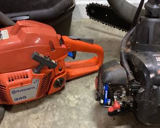 LAWN AND GARDEN EQUIPMENT HUSQVARNA 345, POULAN 50cc CHAINSAWS. CRAFTSMAN GAS TRIMMER. EXTRA CHAINS FOR SAWS. NO SHIPPING PICKUP ONLY