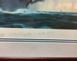 SIGNED FRAMED ROBERT TAYLOR PHANTOM SHOWTIME ART THIS PRINT FEATURES THE SIGNATURES OF THE ARTIST ROBERT TAYLOR AND Lt. RANDY â€˜DUKEâ€™ CUNNINGHAM AND Lt.(jg) WILLIE â€˜IRISHâ€™ DRISCOLL. DUKE AND WILLIE WERE THE U.S. NAVY ACES OF WAR DURING VIETNAM WAR. LIMITED EDITION 315/800. 39x28 NO SHIPPING PICKUP ONLY