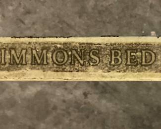 EARLY 20th CENTURY SIMMONS METAL BED, FULL SIZE NO SHIPPING PICKUP ONLY