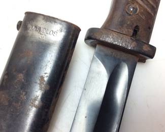 WW2 GERMAN K98 ELITE DIAMANT BAYONET WITH SCABBARD MUNDLOS ON THE SCABBARD