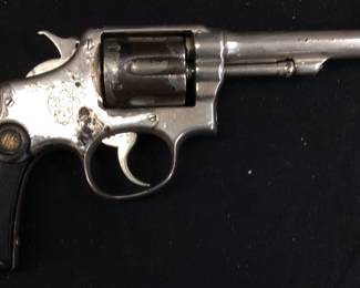 VTG. SMITH & WESSON .38cal U.S. SERVICE REVOLVER FIRING MECHANISM WORKS BUT NEEDS SOME REPAIR, SOME OF THE SURFACE PLATING NEEDS REPAIR ALSO
