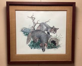  LTD. ED SIGNED CECIL EAKINS PRINT FRAMED AND SIGNED 3/500 FROM CECIL EAKINS COLLECTION. 30x33. NO SHIPPING PICKUP ONLY