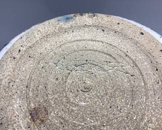 BLUE AND GREEN GLAZE PITCHER SIGNED C.J EMERSON AND SALT GLAZED VASE SIGNED PROCTOR BEAUTIFUL POTTERY LOT