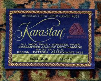 KARASTAN HERIZ WOOL RUG, SIZE 8.8 x 10ft NO SHIPPING PICKUP ONLY