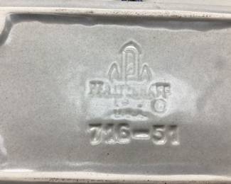  Pfaltzgraff Yorktowne Rectangular Relish Tray Brass Handles Vintage USA and wooden spoon holder with blue felt