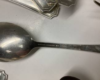 107pc STERLING GORHAM FAIRFAX PATTERN FLATWARE SET THIS LOT FEATURES GORHAMS ART DECO FAIRFAX PATTERN ON FINE STERLING SILVER FLATWARE. A CLASSIC INVESTMENT FOR ANY HOME AND CONTRIBUTES TO GENERATIONAL WEALTH. WEIGHTS ARE AS FOLLOWS. SOLID STERLING FLATWARE 3211.43 GRAMS, 7.08 lbs. FLATWARE W/ STERLING HANDLES 1043.26 GRAMS, 2.3 lbs. TOTAL COMBINED WEIGHT 4254.7 GRAMS, 9.38 lbs.