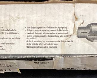 UTILITECH PRO 4in SUBMERSIBLE WELL PUMP, MODEL UT201, IN THE BOX