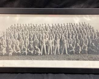 FRAMED WW2 1944 611th TANK DESTROYER BATTALION ARMY PHOTO, C COMPANY, APRIL 1944