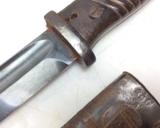 WW2 GERMAN K98 ELITE DIAMANT BAYONET WITH SCABBARD MUNDLOS ON THE SCABBARD