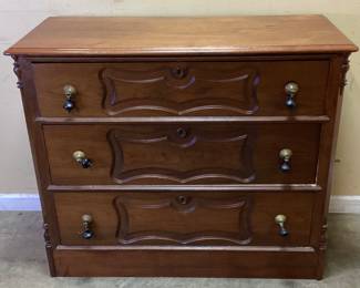 ANTIQUE VICTORIAN EASTLAKE CHEST OF DRAWERS, TIER DROP DRAWER PULLS NO SHIPPING PICKUP ONLY