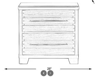 Laurel Hill Expresso Nightstand Measurements