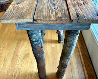 Rustic Log Accent Table