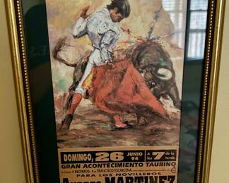 Framed Bullfighting Poster (Plaza de Toros de Mijas)