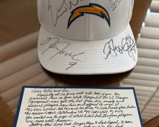Autographed 2015 San Diego Chargers Hat – Eric Weddle & Team – Includes Provenance Letter