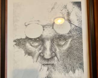 Signed Black & White Portrait 