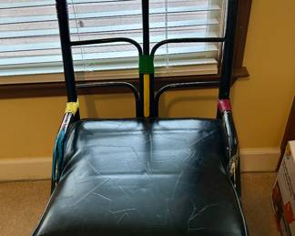 Black Contemporary Chair with Colored Accents