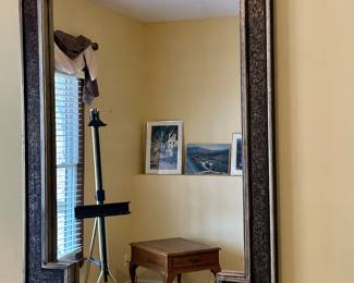 Large Decorative Wall Mirror with Stepped Frame