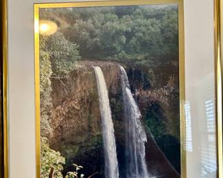 Framed Waterfall Landscape Photograph