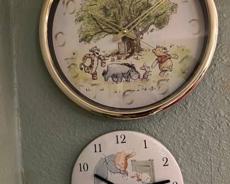 Pooh, Peter Rabbit wall clocks