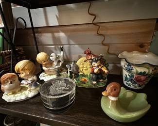 Goebel, Hey Diddle Diddle, Italy flower pot, duck trinket dish